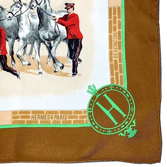 AUTHENTIC HERMES Vintage Les Haras Nationaux Equestrian Silk Scarf - Picture 3 of 11